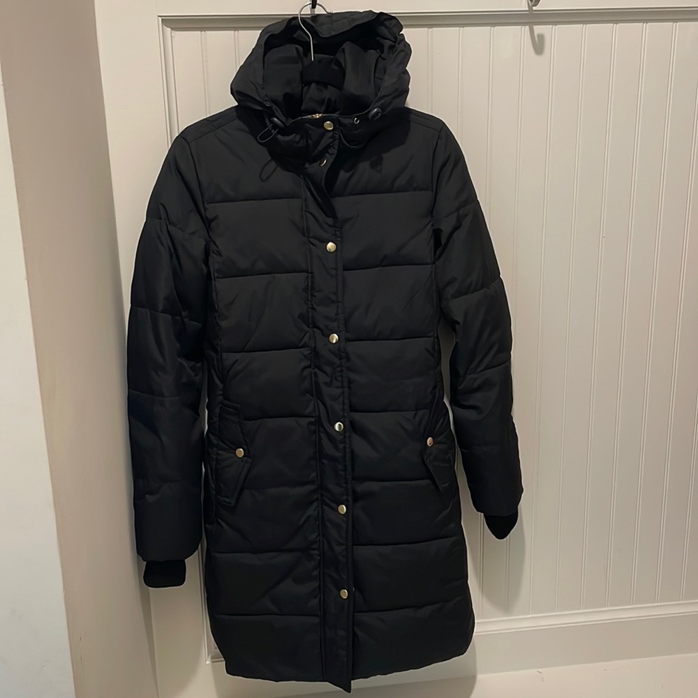 Jcrew black puffer coat!